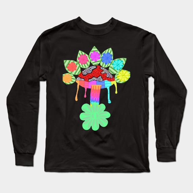Forma de hongo colorido Long Sleeve T-Shirt by Artista abstracta
